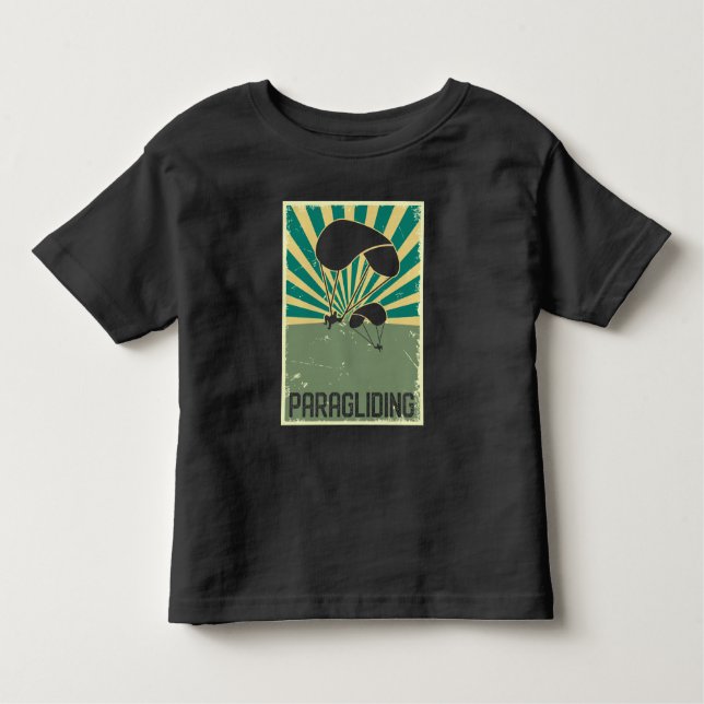 Camiseta De Bebé Parapente retro pasatiempo Flying Hobby Paraglider (Anverso)