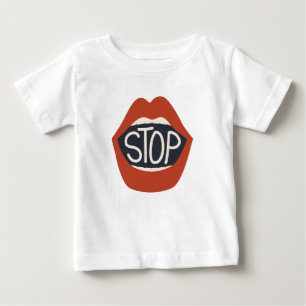 Camiseta De Bebé Parar los labios