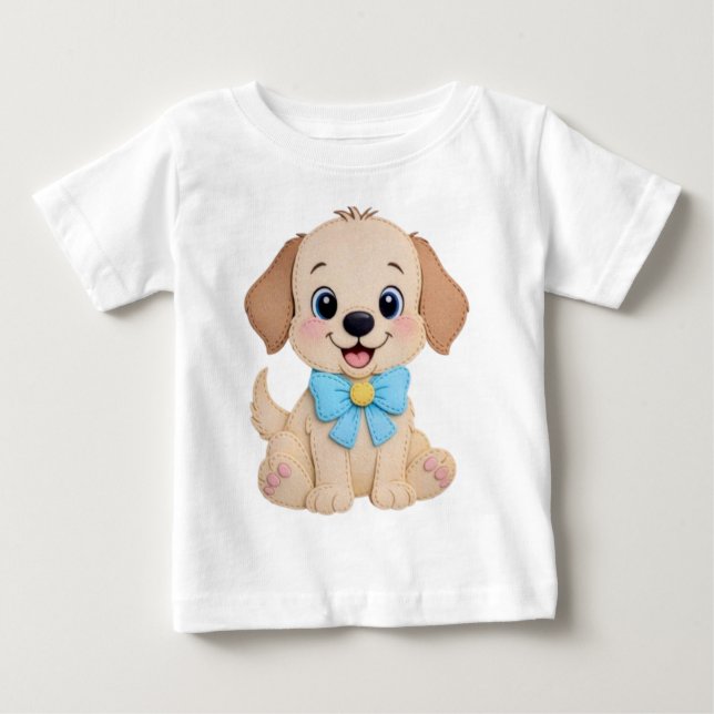 Camiseta De Bebé Parche de cachorro (Anverso)