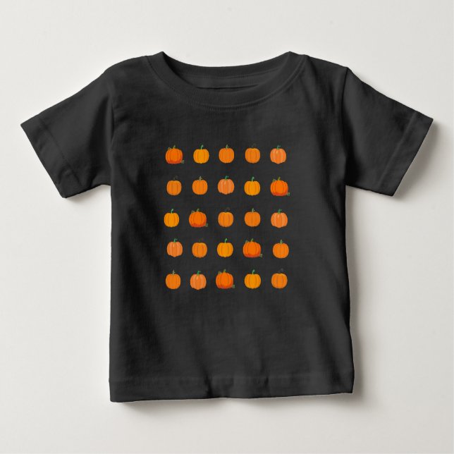 Camiseta De Bebé Parche de calabaza (Anverso)