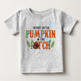 Camiseta De Bebé Parche de calabaza más fino