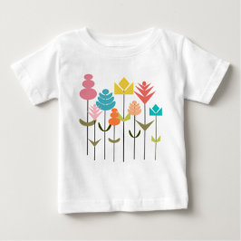 Camiseta De Bebé Parche de flores