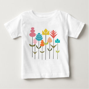 Camiseta De Bebé Parche de flores
