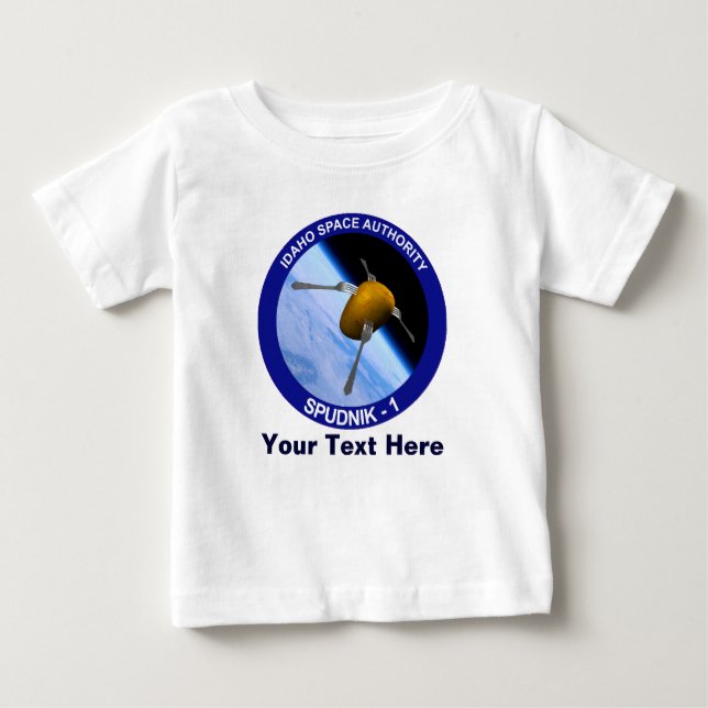 Camiseta De Bebé Parche de misión de satélite Idaho Spudnik (Anverso)