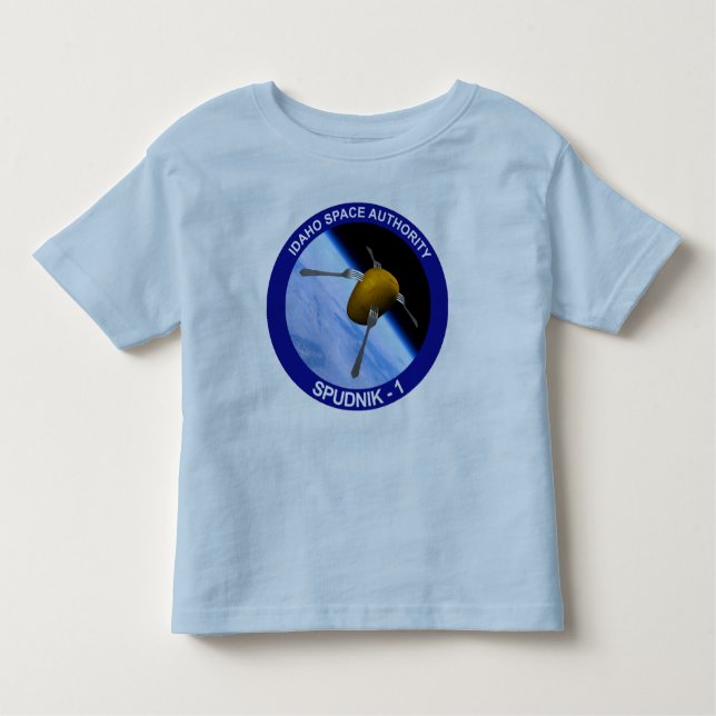 Camiseta De Bebé Parche de misión de satélite Idaho Spudnik (Anverso)