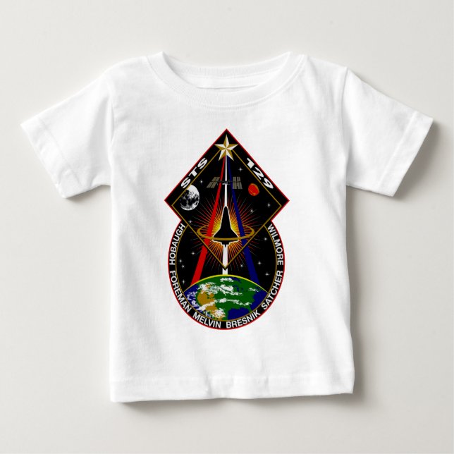 Camiseta De Bebé Parche de vuelo STS 129 (Anverso)