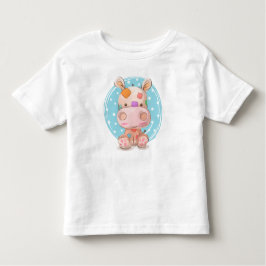 Camiseta De Bebé Parchwork Hippo Blue