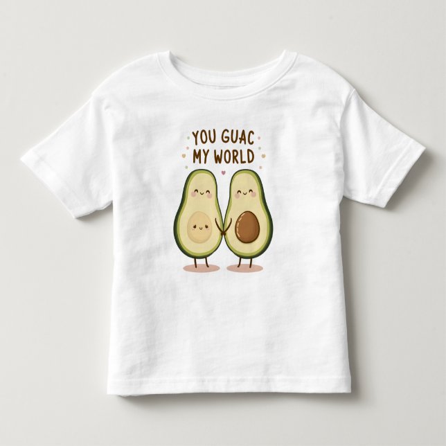 Camiseta De Bebé Pareja Cute Aguacate (Anverso)
