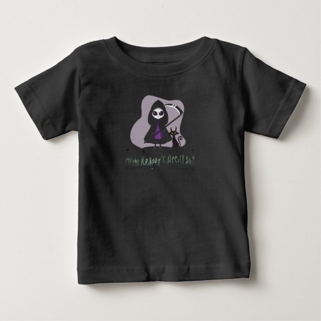 Camiseta De Bebé Pareja de Parca de Grim Reaper adorable (Anverso)