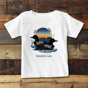 Camiseta De Bebé Pareja de somorgujos del lago Butterfield