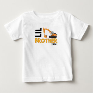 Camiseta De Bebé Parentesco de camión de construcción de hermano 