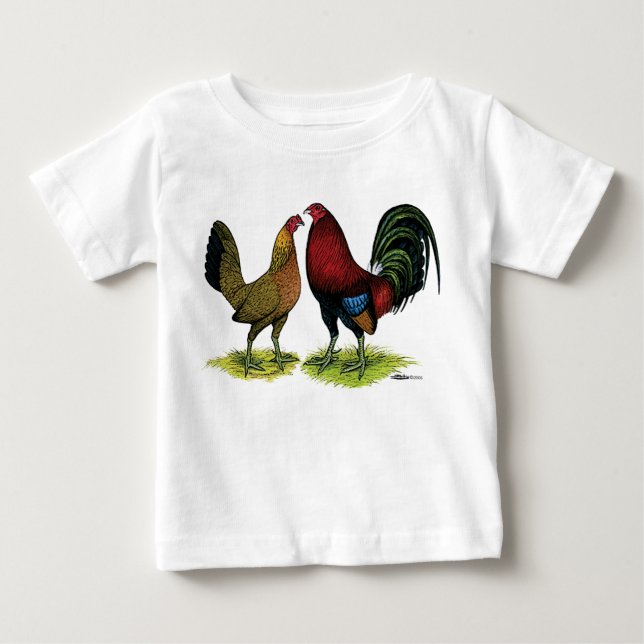 Camiseta De Bebé Pares de Gamefowl (Anverso)