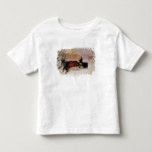 Camiseta De Bebé Pares de poste con un caballo del rastro en