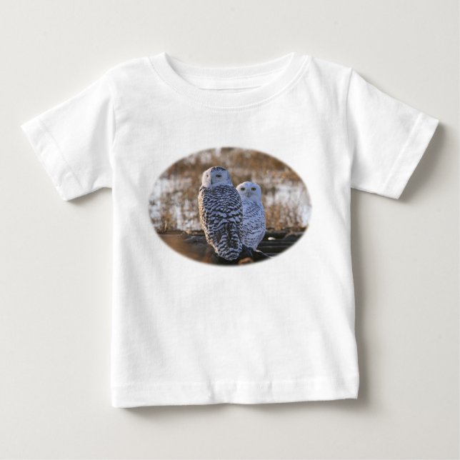 Camiseta De Bebé Pares del búho Nevado (Anverso)