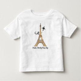 Camiseta De Bebé París Chic Personalizable Viaje Torre Eiffel