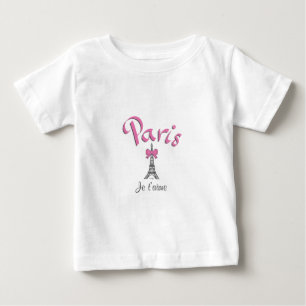 Camiseta De Bebé París, Francia Je t'aime Torre Eiffel