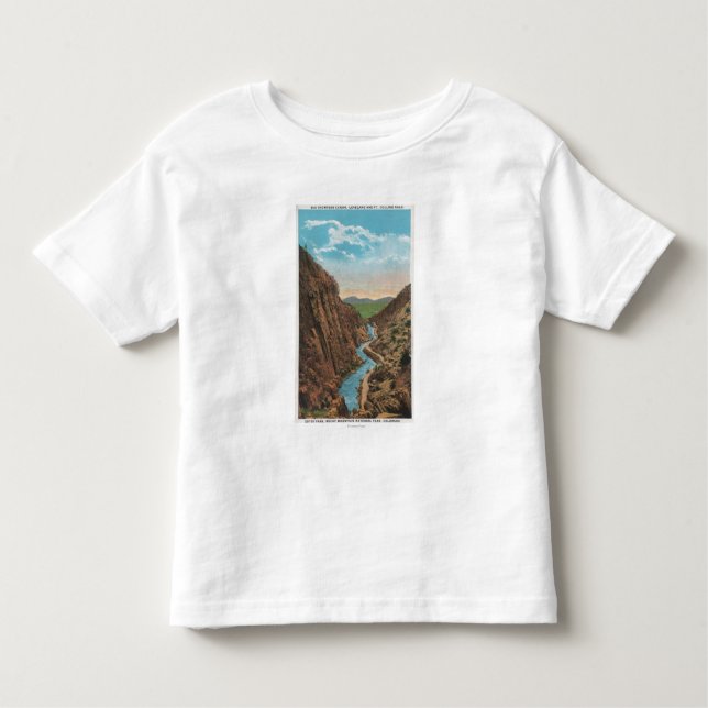 Camiseta De Bebé Parque de Estes, CO - opinión Thompson grande (Anverso)