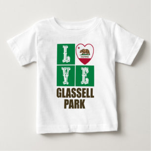 Camiseta De Bebé Parque de Glassell Heart de Bandera Estatal de la 