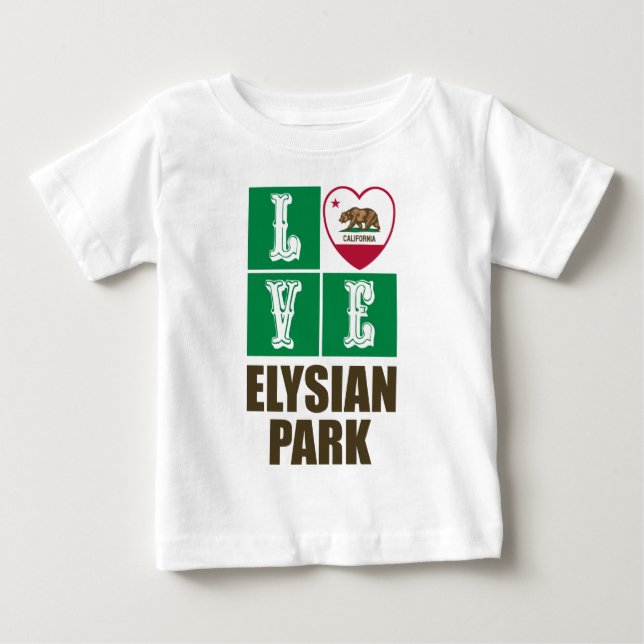 Camiseta De Bebé Parque Elysian Heart State Flag de la República de (Anverso)