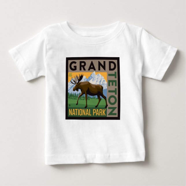 Camiseta De Bebé Parque nacional de Grand Teton (Anverso)