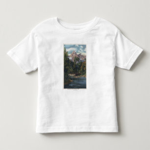 Camiseta De Bebé Parque nacional de Teton, WY - opinión gemela de
