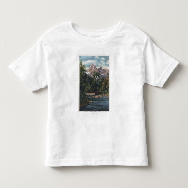 Camiseta De Bebé Parque nacional de Teton, WY - opinión gemela de (Anverso)