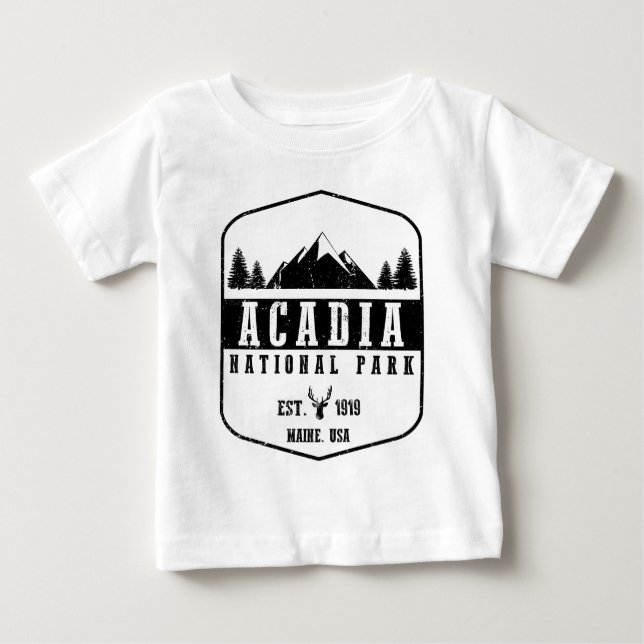 Camiseta De Bebé Parque nacional del Acadia (Anverso)