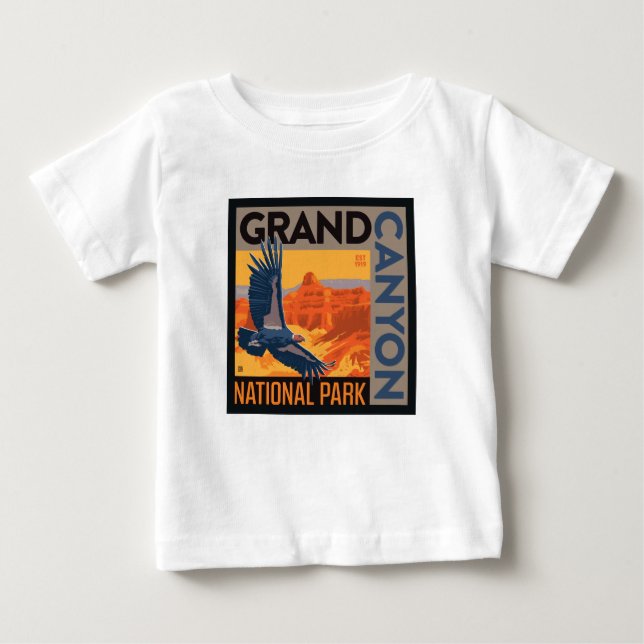 Camiseta De Bebé Parque nacional del Gran Cañón | Cóndores (Anverso)