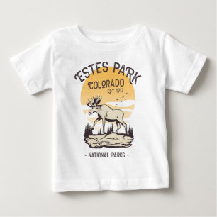 Camiseta De Bebé Parque nacional Estes Colorado Parque Nacional Moo