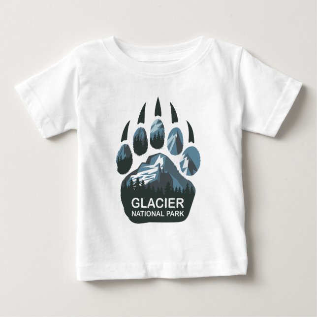 Camiseta De Bebé Parque nacional Glaciar (Anverso)