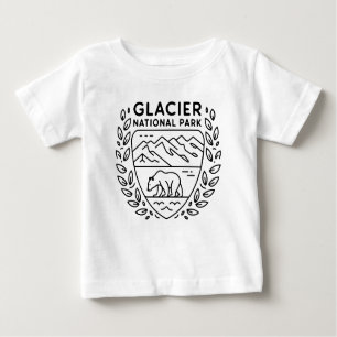 Camiseta De Bebé Parque nacional Glacier Emblem