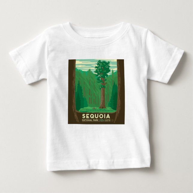 Camiseta De Bebé Parque nacional Sequoia (Anverso)