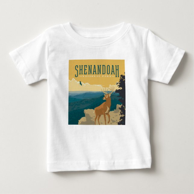 Camiseta De Bebé Parque nacional Shenandoah | Deer (Anverso)