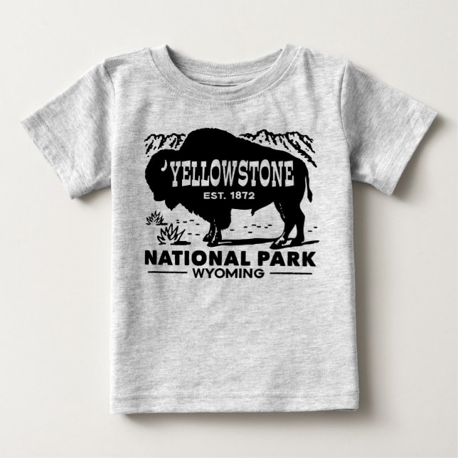 Camiseta De Bebé Parque nacional Yellowstone (Anverso)