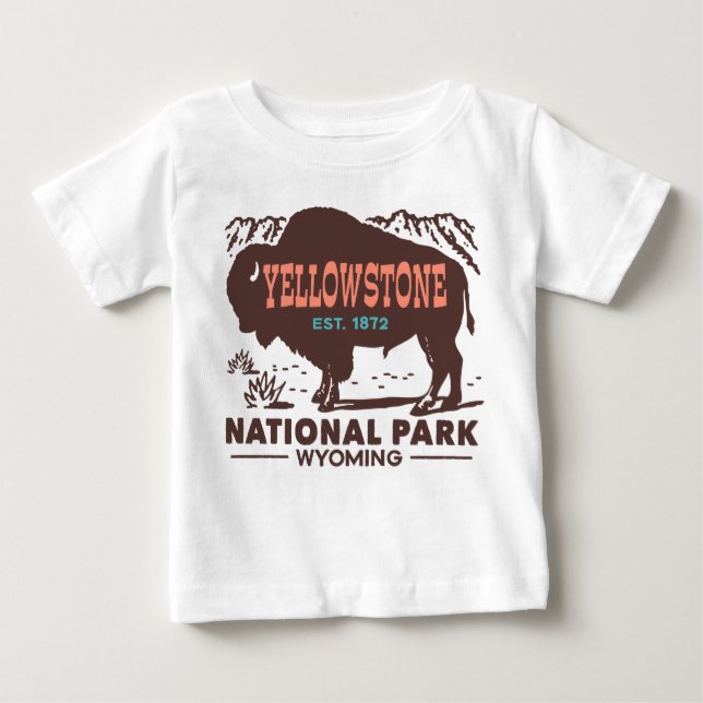 Camiseta De Bebé Parque nacional Yellowstone (Anverso)