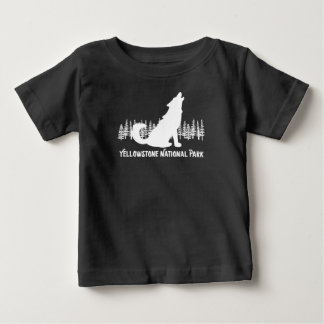 Camiseta De Bebé Parque nacional Yellowstone Wyoming Howling Wolf