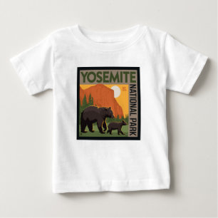 Camiseta De Bebé Parque nacional Yosemite Familia Oso