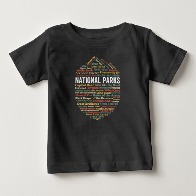 Camiseta De Bebé Parques Nacionales De Estados Unidos (Anverso)