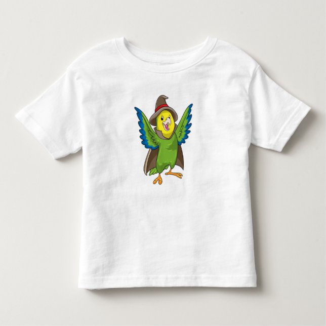 Camiseta De Bebé Parrot como asistente con Gorra (Anverso)