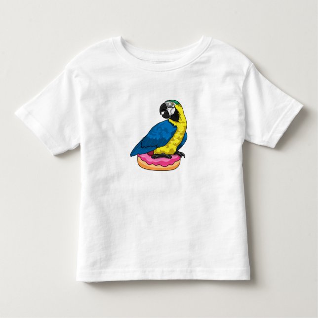 Camiseta De Bebé Parrot with Donut (Anverso)