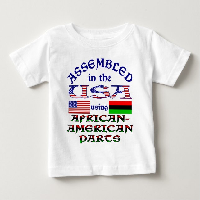 Camiseta De Bebé Partes afroamericanas (Anverso)