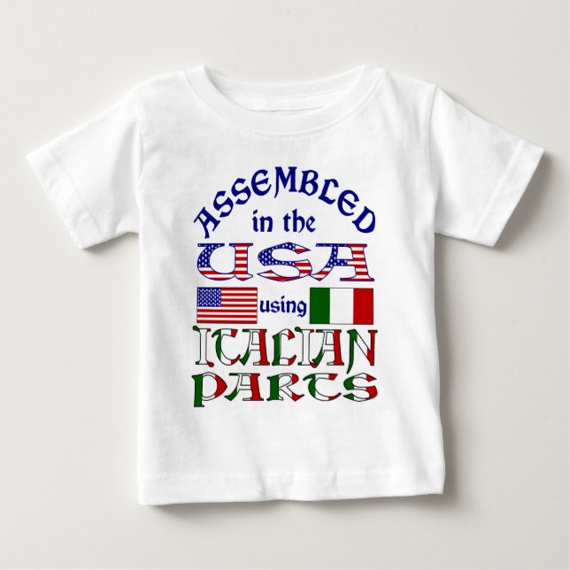 Camiseta De Bebé Partes Italianas 2 (Anverso)
