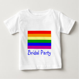 Camiseta De Bebé Partido Británico/Boda Gay Rainbow