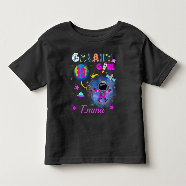 Camiseta De Bebé Partido de cumpleaños del Chica de la Galaxia del  (Anverso)