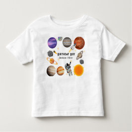 Camiseta De Bebé Partido del Primer Cumpleaños del Astronauta Espac