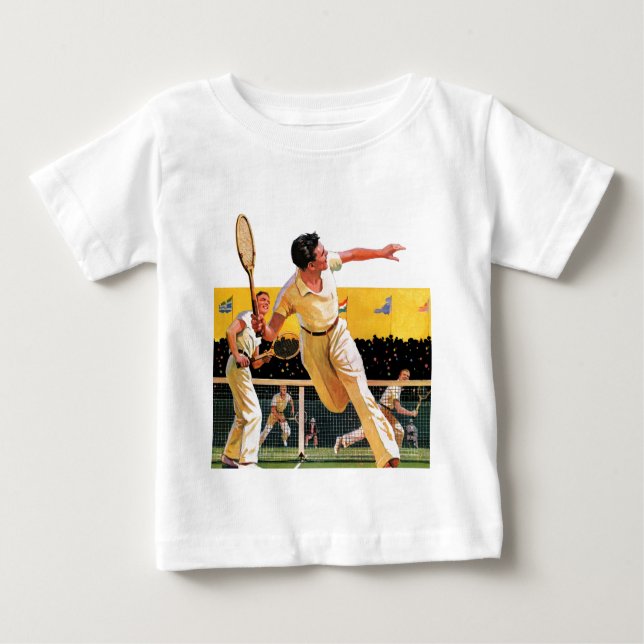 Camiseta De Bebé Partido del tenis de los dobles (Anverso)