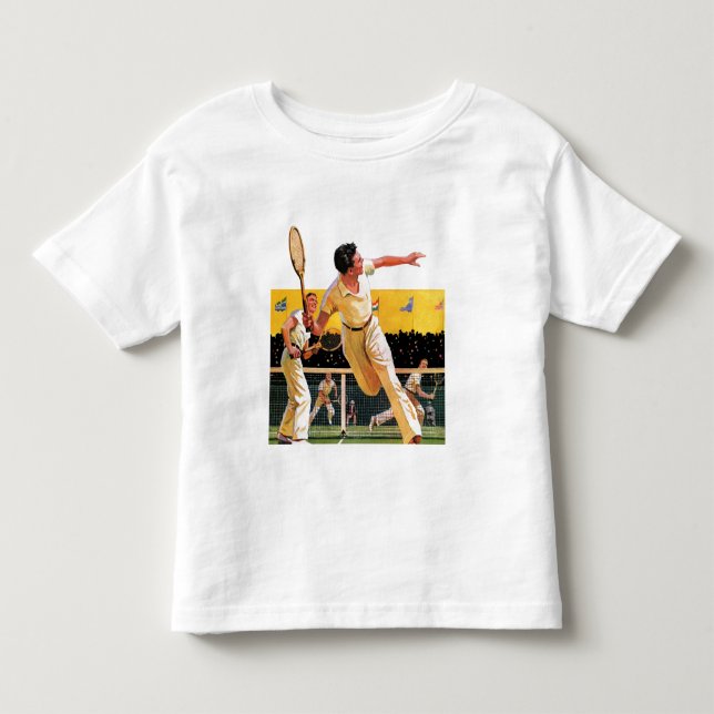 Camiseta De Bebé Partido del tenis de los dobles (Anverso)