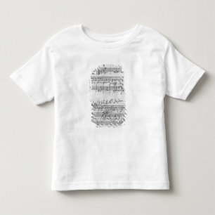 Camiseta De Bebé Partitura musical manuscrita