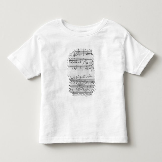 Camiseta De Bebé Partitura musical manuscrita (Anverso)