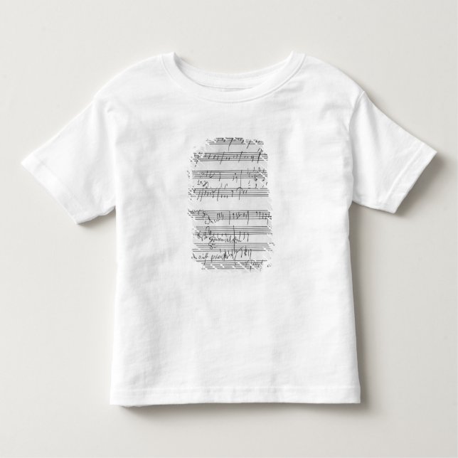 Camiseta De Bebé Partitura musical manuscrita (Anverso)